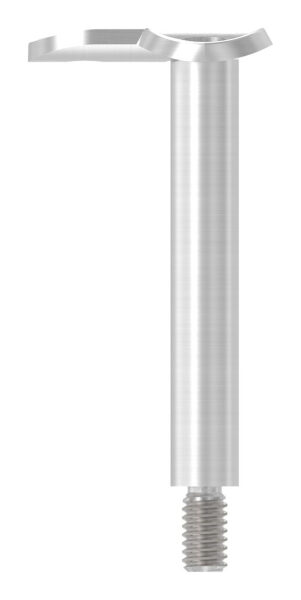 Stift Ø 12mm mit 90° Handlaufanschlussplatte für Rohr 42,4mm, H: 78mm, V2A