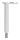 Stift Ø 12mm mit 90° Handlaufanschlussplatte für Rohr 42,4mm, H: 78mm, V2A