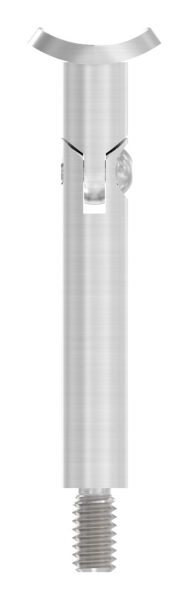 Gelenkstift Ø 12mm mit Handlaufanschlussplatte für Rohr 33,7mm, H: 78mm, V2A