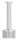 Rohrabschlussstopfen mit Stift und Handlaufanschlussplatte, Rohrabschlussstopfen für Rohr 42,4x2,0mm, zum Einkleben, Stift Ø 14mm, Handlaufanschlussplatte: flach, H: 81mm, V2A