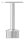 Rohrabschlussstopfen mit Stift und Handlaufanschlussplatte, Rohrabschlussstopfen für Rohr 42,4x2,0mm, zum Einkleben, Stift Ø 14mm, Handlaufanschlussplatte: flach, H: 81mm, V2A