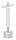 Rohrabschlussstopfen mit Stift und Handlaufanschlussplatte, Rohrabschlussstopfen für Rohr 42,4x2,0mm, zum Einkleben, Stift Ø 14mm, Handlaufanschlussplatte: flach, H: 81mm, V2A
