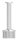 Rohrabschlussstopfen mit Stift und Handlaufanschlussplatte, Rohrabschlussstopfen für Rohr 42,4x2,5mm, zum Einkleben, Stift Ø 14mm, Handlaufanschlussplatte für Rohr 42,4mm, H: 81mm, V2A