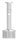 Rohrabschlussstopfen mit Stift und Handlaufanschlussplatte, mit Gelenk, Rohrabschlussstopfen für Rohr 42,4x2,0mm, zum Einkleben, Stift Ø 14mm, Handlaufanschlussplatte für Rohr 42,4mm, H: 81mm, V2A