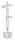 Rohrabschlussstopfen mit Stift und Handlaufanschlussplatte, mit Gelenk, Rohrabschlussstopfen für Rohr 42,4x2,0mm, zum Einkleben, Stift Ø 14mm, Handlaufanschlussplatte für Rohr 42,4mm, H: 81mm, V2A