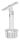Rohrabschlussstopfen mit Stift und Handlaufanschlussplatte, mit Gelenk, Rohrabschlussstopfen für Rohr 42,4x2,5mm, zum Einkleben, Stift Ø 14mm, Handlaufanschlussplatte für Rohr 42,4mm, H: 81mm, V2A