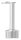 Rohrabschlussstopfen mit Stift und Handlaufanschlussplatte, Rohrabschlussstopfen für Rohr 42,4x2,0mm, zum Einkleben, Stift Ø 14mm, Handlaufanschlussplatte 90° für Rohr 42,4mm, H: 81mm, V2A