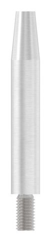 Stift Ø 12mm, L: 75mm, mit Außengewinde M8x15mm, oben auf 8mm zulaufend abgedreht, zum Anschweißen, V2A