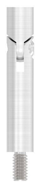 Gelenkstift Ø 14mm, L: 76mm, mit Außengewinde M8x15mm, oben Innengewinde M6x15mm, V2A