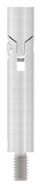 Gelenkstift Ø 14mm, 360° drehbar und 140° verstellbar, L: 76mm, mit Außengewinde M8x15mm, oben Innengewinde M6x12mm, V4A