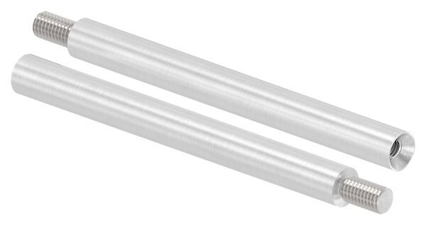 Stift Ø 12mm, L: 120mm, mit Außengewinde M8x15mm, oben Innengewinde M6x15mm, V2A