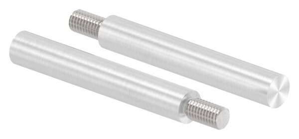 Stift Ø 12mm, L: 75mm, mit Außengewinde M8x15mm, oben zum Anschweißen, V4A