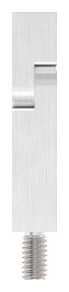 Gelenkstift aus 14x14mm um 360° drehbar, L: 68mm, mit Außengewinde M8x12mm, oben Innengewinde M6x15mm, V2A