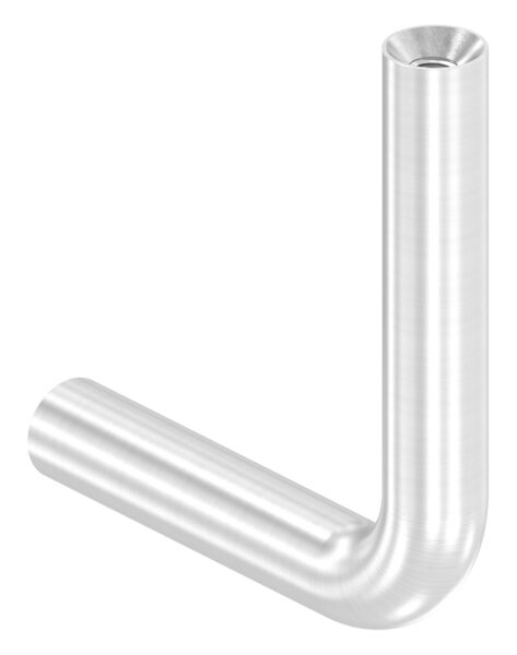 Bügel Ø 12mm passend für Drehfix, Schenkellänge: 65x70mm, 90° gebogen, mit Innengewinde M8x20 und M6x15, V2A