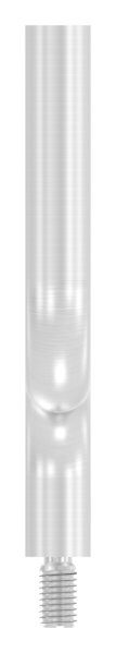 Bügel Ø 14mm, 2x 90° gebogen, H: 112mm, B: 75mm, 90° gebogen, mit Außengewinde M8x15mm und Innengewinde M6x20mm, V2A