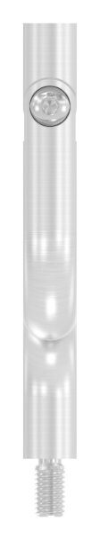 Bügel Ø 14mm, 2x 90° gebogen, mit Gelenk, H: 112mm, B: 75mm, 90° gebogen, mit Außengewinde M8x15mm und Innengewinde M6x20mm, V2A