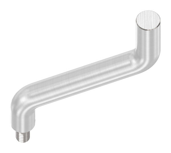 Bügel Ø 14mm, 2x 30° gebogen, H: 100mm, Achsabstand: 70mm, 1x Außengewinde M8x15, oben zum Anschweißen, V2A