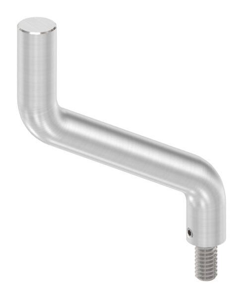 Bügel Ø 14mm, 2x 30° gebogen, H: 100mm, Achsabstand: 70mm, 1x Außengewinde M8x15, oben zum Anschweißen, V2A