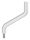 Bügel Ø 14mm, 2x 30° gebogen, H: 100mm, Achsabstand: 70mm, 1x Außengewinde M8x15, oben zum Anschweißen, V2A