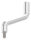 Bügel Ø 14mm, 2x 30° gebogen, H: 100mm, Achsabstand: 70mm, 1x Außengewinde M8x15, oben zum Anschweißen, V2A