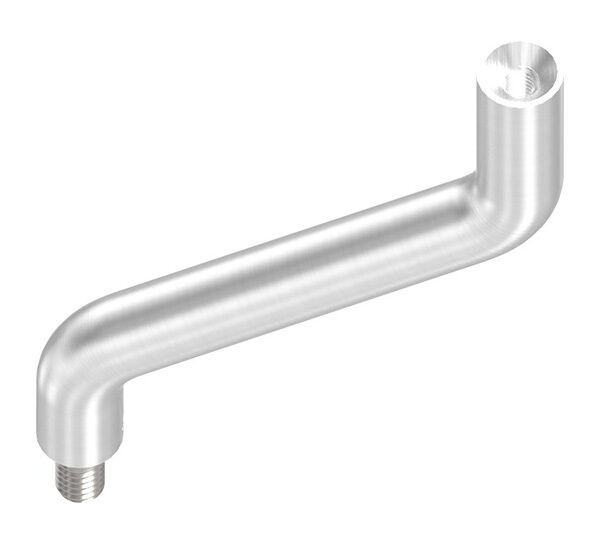 Bügel Ø 14mm, 2x 30° gebogen, H: 100mm, Achsabstand: 70mm, 1x Außengewinde M8x15, oben mit M6x15 Innengewinde, V2A