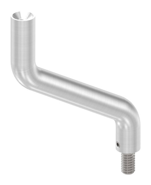 Bügel Ø 14mm, 2x 30° gebogen, H: 100mm, Achsabstand: 70mm, 1x Außengewinde M8x15, oben mit M6x15 Innengewinde, V2A
