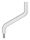 Bügel Ø 14mm, 2x 30° gebogen, H: 100mm, Achsabstand: 70mm, 1x Außengewinde M8x15, oben mit M6x15 Innengewinde, V2A