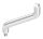 Bügel Ø 14mm, 2x 30° gebogen, H: 100mm, Achsabstand: 70mm, 1x Außengewinde M8x15, oben mit M6x15 Innengewinde, V2A