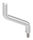Bügel Ø 14mm, 2x 30° gebogen, H: 100mm, Achsabstand: 70mm, 1x Außengewinde M8x15, oben mit M6x15 Innengewinde, V2A