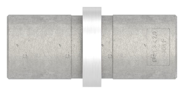 Verbindungsstück für Rohr 21,3 x 2,0mm zum Stecken und Kleben, Länge: 45mm, V2A