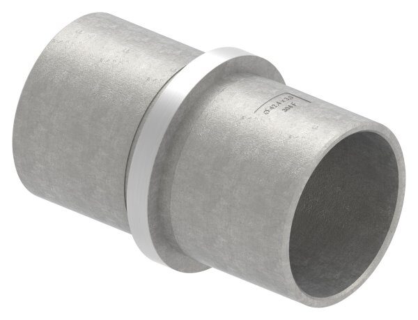 Verbindungsstück für Rohr 42,4x3,0mm zum Stecken und Kleben, L: 65mm, V2A
