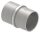 Verbindungsstück für Rohr 48,3x2,0mm zum Stecken und Kleben, L: 65mm, V2A