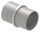 Verbindungsstück für Rohr 48,3x2,5mm zum Stecken und Kleben, L: 65mm, V2A