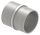 Verbindungsstück für Rohr 60,3x2,0mm zum Stecken und Kleben, L: 65mm, V2A