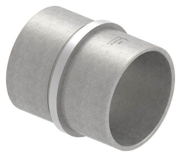 Verbindungsstück für Rohr 60,3x2,5mm zum Stecken und Kleben, L: 65mm, V2A
