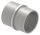 Verbindungsstück für Rohr 60,3x2,5mm zum Stecken und Kleben, L: 65mm, V2A