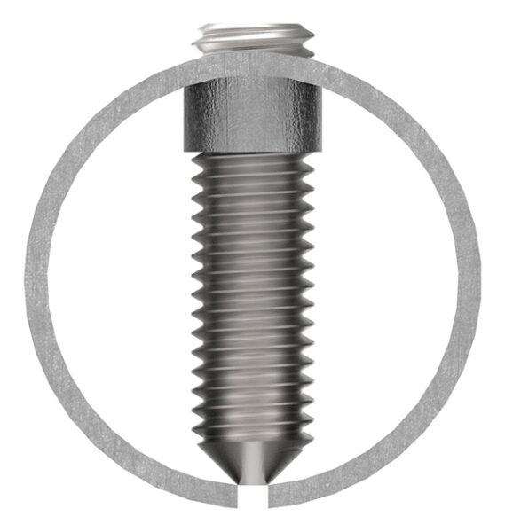 Verbindungshülse für Rohr 33,7x2,0mm, mit Klemmschrauben, L: 65mm, V2A