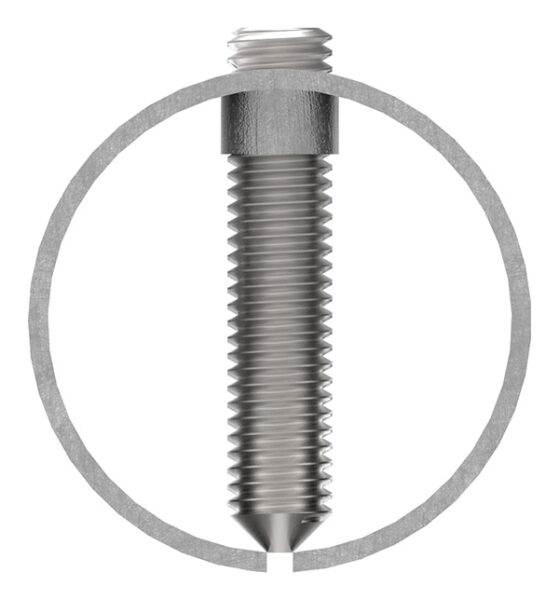 Verbindungshülse für Rohr 42,4x2,0mm, mit Klemmschrauben, L: 65mm, V2A