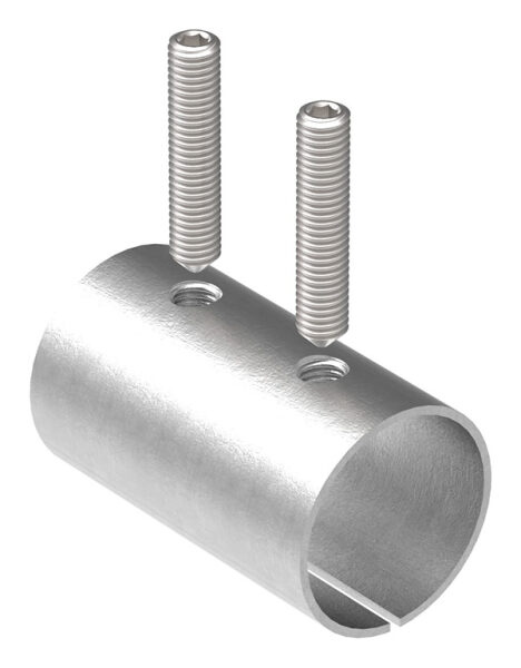 Verbindungshülse für Rohr 42,4x2,0mm, mit Klemmschrauben, L: 65mm, V2A