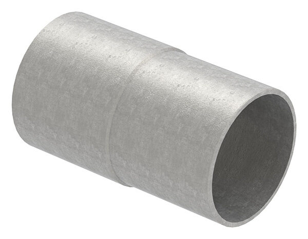 Verbindungsstück zum Stecken und Kleben, von 42,4x2,5mm auf 42,4x2,0mm, L: 65mm, V2A