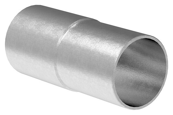 Verbindungsstück zum Stecken und Kleben, von 33,7x2,5mm auf 33,7x2,0mm, L: 65mm, V2A