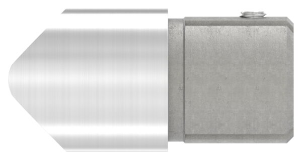 Anschlussstück 90°, mit Klemmschraube, für Rohr 42,4x2,5mm, Anschluss oben: 42,4mm, V2A