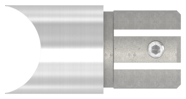 Anschlussstück 90°, mit Klemmschraube, für Rohr 42,4x2,5mm, Anschluss oben: 42,4mm, V2A