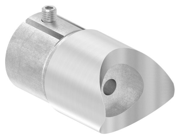 Anschlussstück 90°, mit Klemmschraube, für Rohr 48,3x2,0mm, Anschluss oben: 48,3mm, V2A