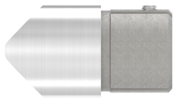 Anschlussstück 90°, mit Klemmschraube, für Rohr 48,3x2,5mm, Anschluss oben: 48,3mm, V2A