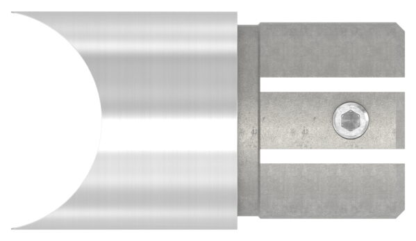Anschlussstück 90°, mit Klemmschraube, für Rohr 48,3x2,5mm, Anschluss oben: 48,3mm, V2A