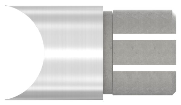 Anschlussstück 90°, mit Klemmschraube, für Rohr 48,3x2,5mm, Anschluss oben: 48,3mm, V2A