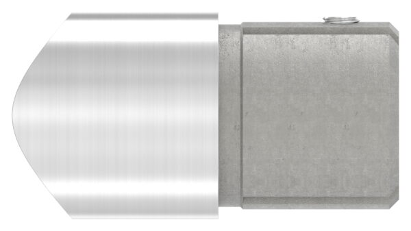 Anschlussstück 90°, mit Klemmschraube, für Rohr 42,4x2,0mm, Anschluss oben: 48,3mm, V2A