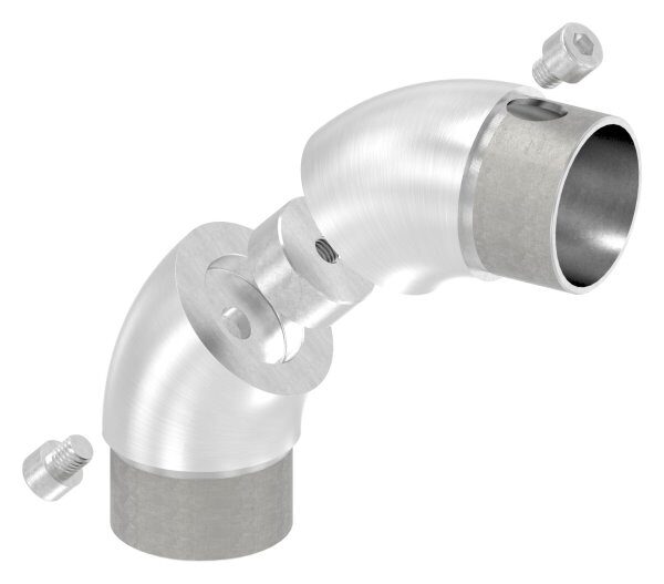 Rohrbogen 90°, zum Stecken, verstellbar, für Rohr 48,3x2,0mm, V2A