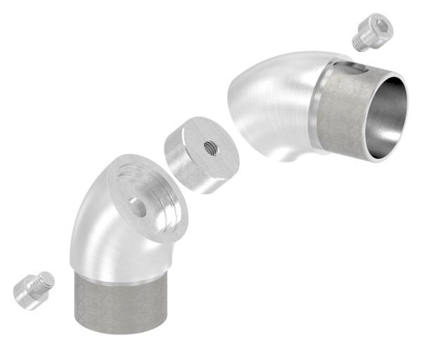Rohrbogen 90°, zum Stecken, verstellbar, für Rohr 42,4x2,0mm, V4A